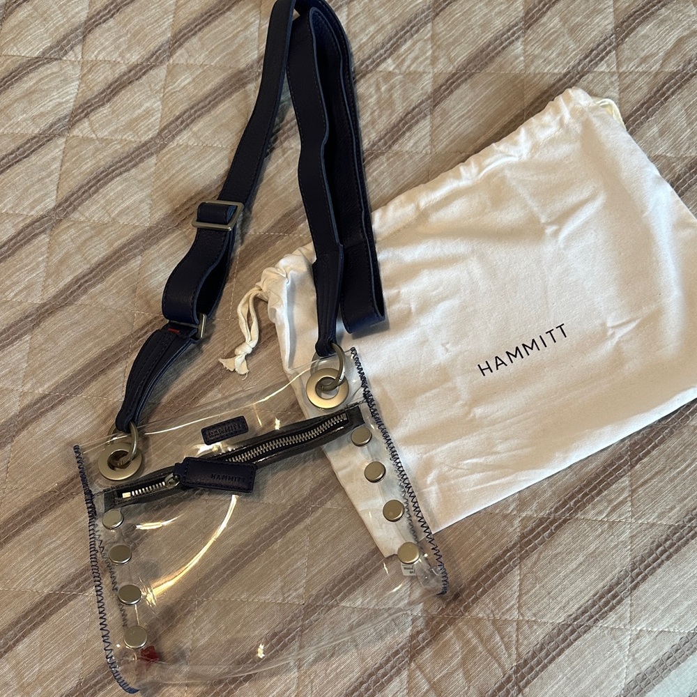 Hammitt Clear Crossbody Bag with Black Strap